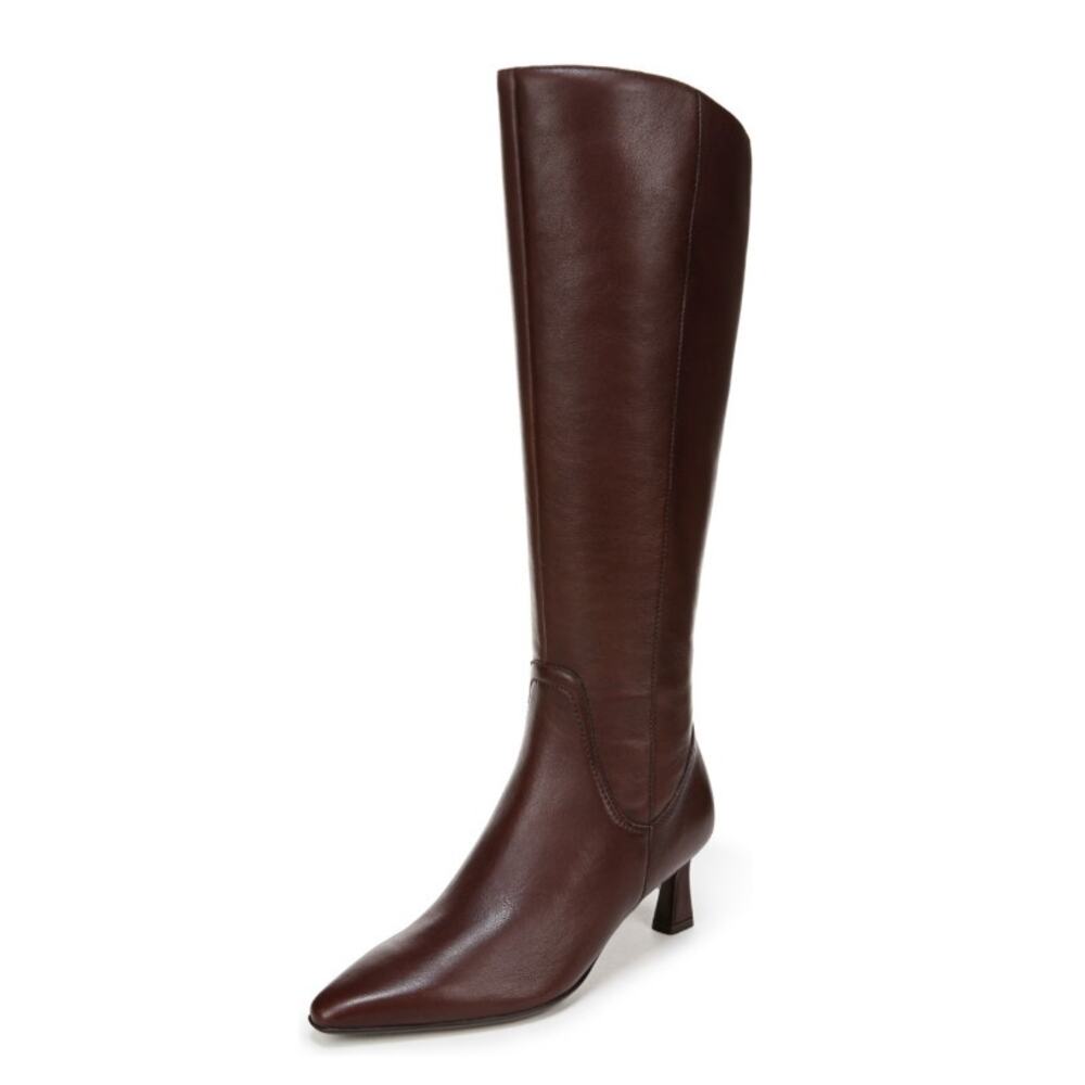 Naturalizer Women Deesha Knee High Boots US 8.5 M NARROW CALF Brown Leather NIB